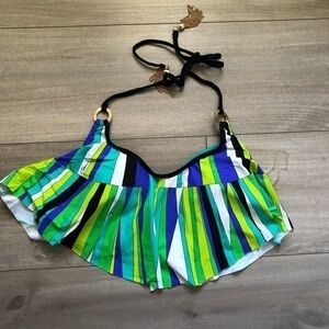 New Trina Turk Green Bikini Top 6